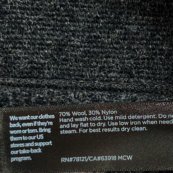 NWOT Charcoal Gray Eileen Fisher Boucle Wool Knit High Collar Jacket Coat - Picture 10 of 11